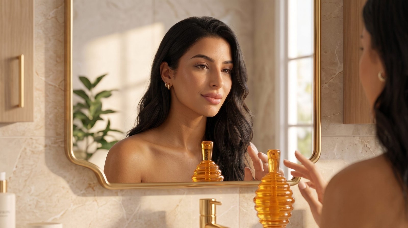 Flat lay premium de produtos de beleza natural